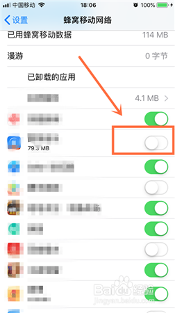 iPhone怎么禁止某个APP程序连网络用自己的流量