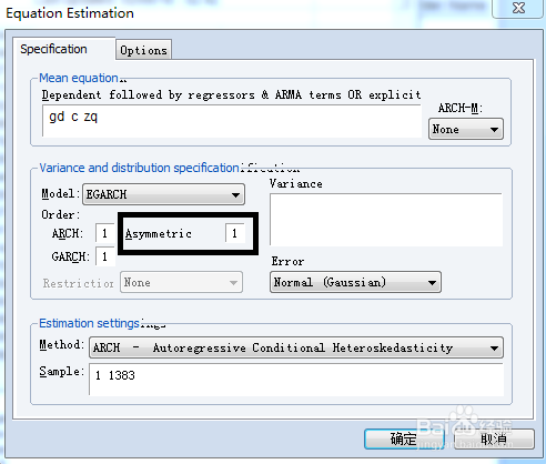 如何用EVIEWS构建GARCH、TGARCH和EGARCH模型
