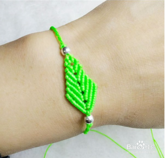 简单小清新树叶手链编法教程