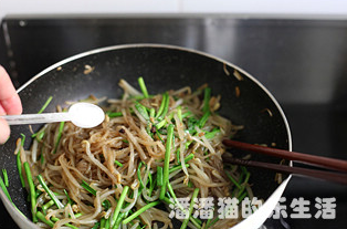 青蒜豆芽炒粉条