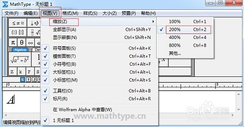 MathType工作区光标变小怎么解决