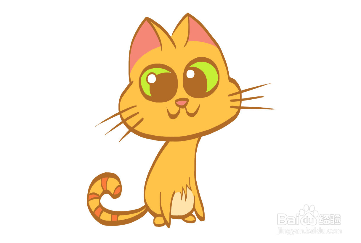 小黄猫的画法