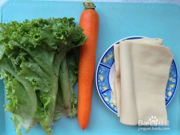 美味豆皮生菜卷