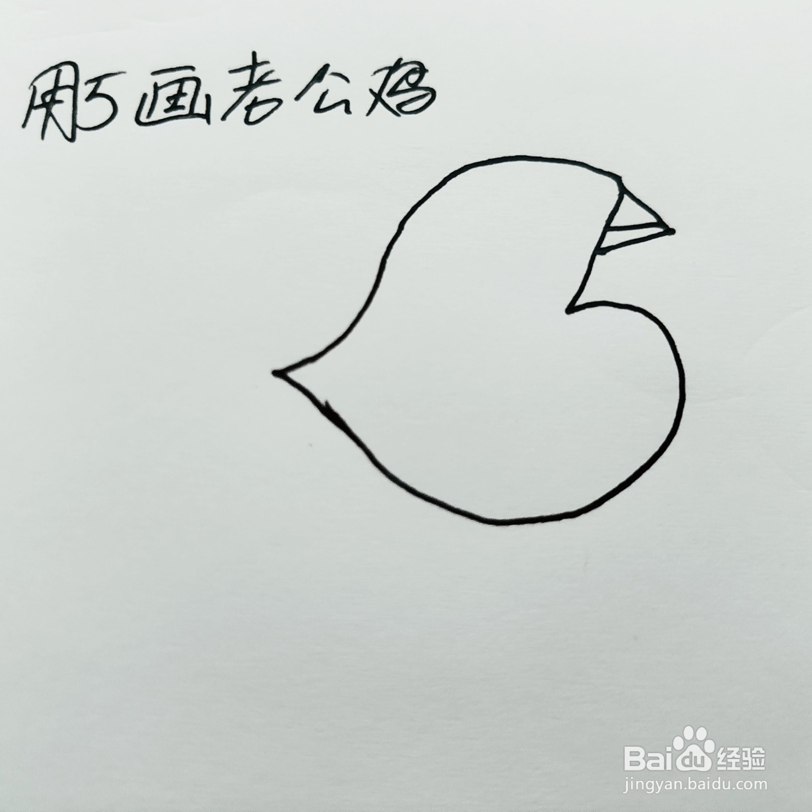 如何用数字5画一只大公鸡简笔画呢?