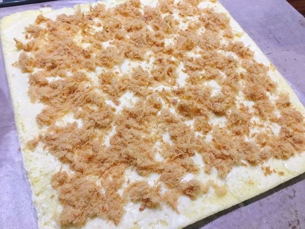 香葱火腿肉松蛋糕卷