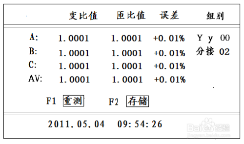 全自动变比组别测试仪界面介绍及操作方法