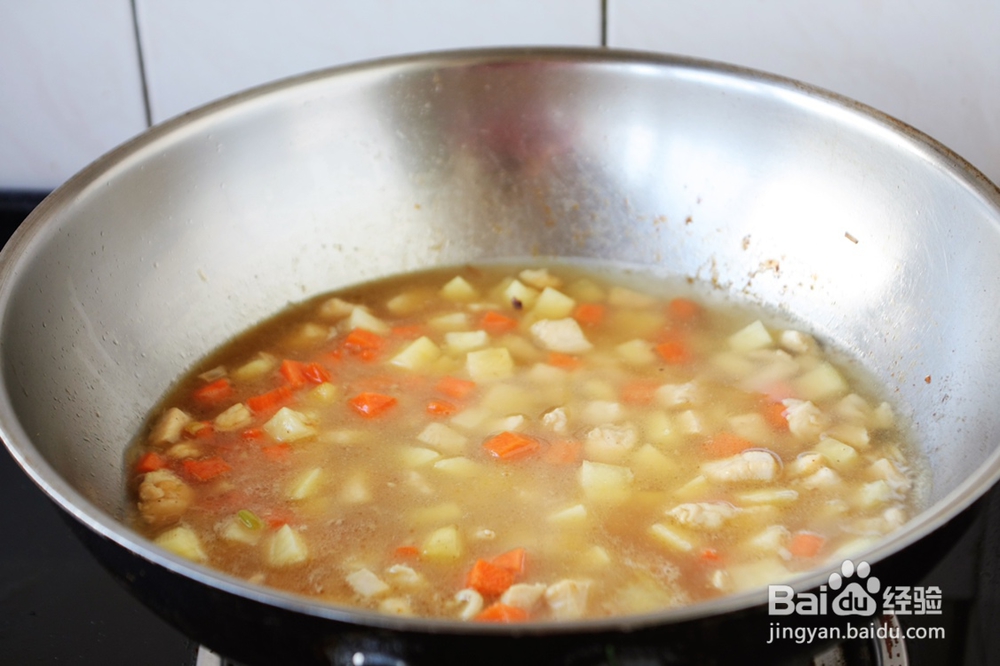 咖喱土豆鸡丁饭的家常做法