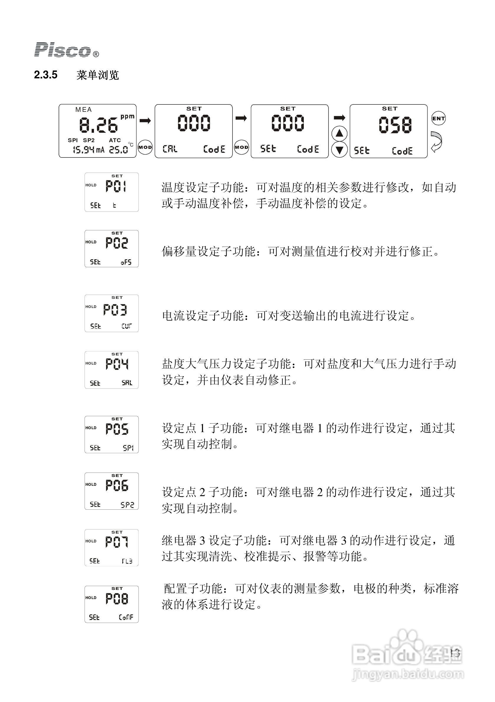 Pisco DO500-DO550溶解氧控制器/变送器使用说明书:[2]