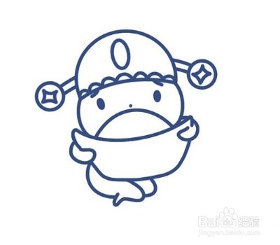 怎么画出可爱的财神?