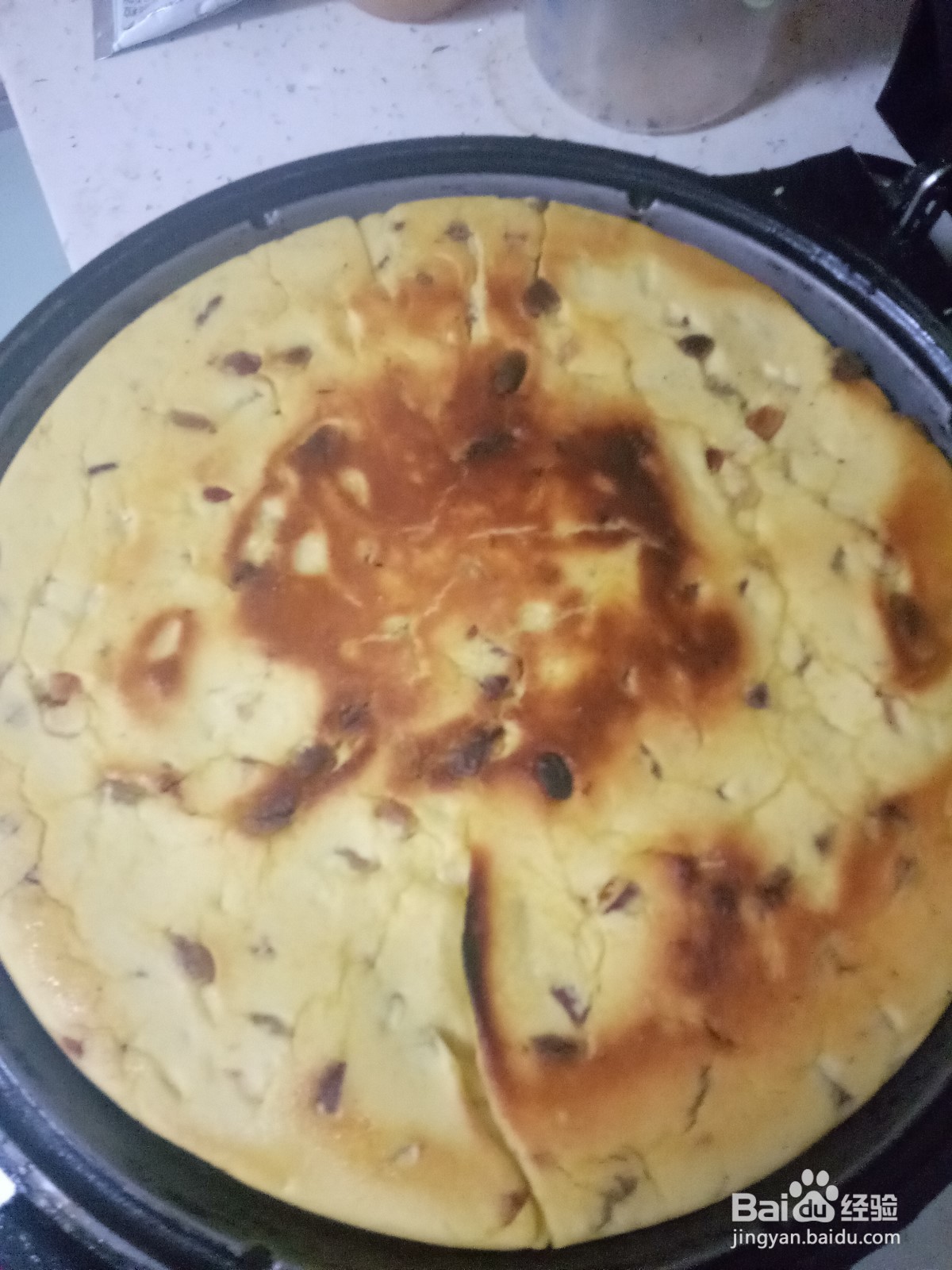 玉米红枣葡萄干发面饼(老面)