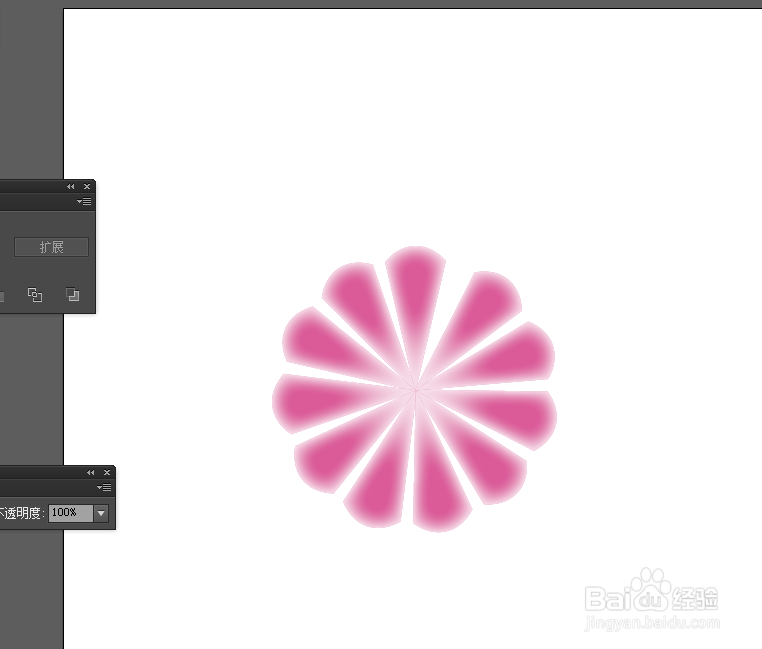 Ai简单绘制圆环花形的图片