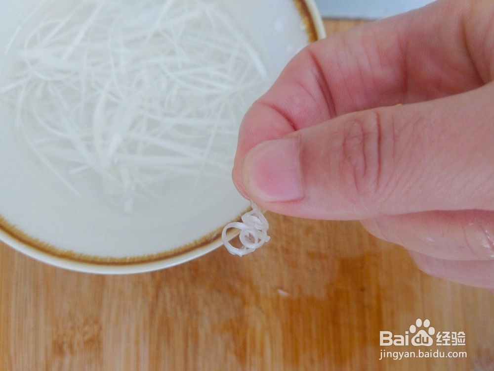 葱丝怎么切才会卷