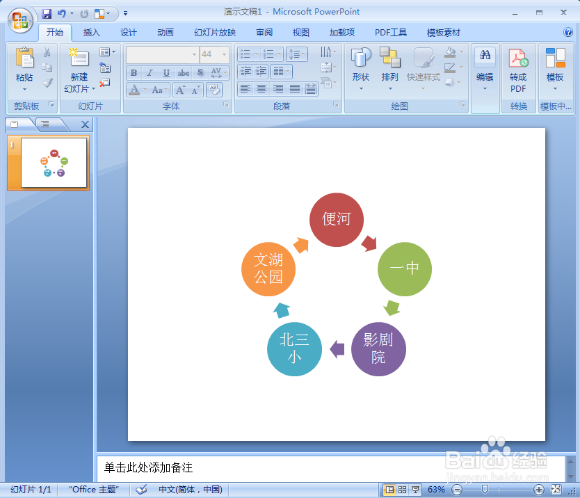 如何在powerpoint中创建基本循环图