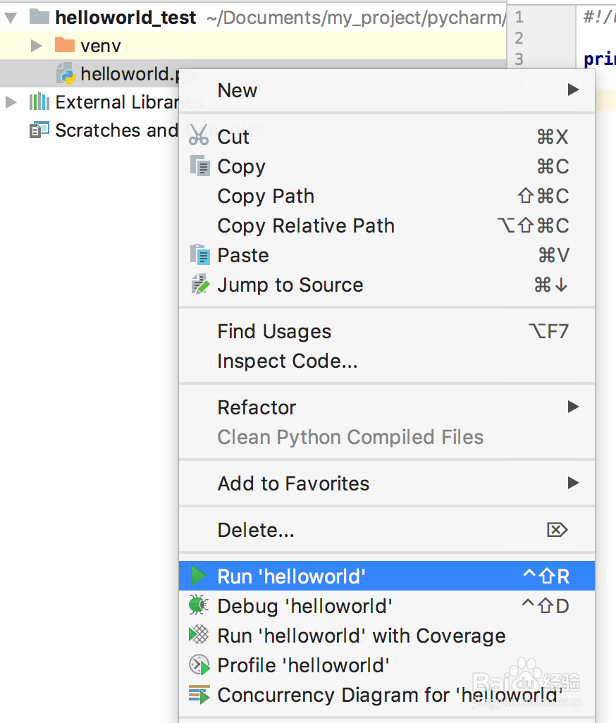 mac如何使用pycharm调用python