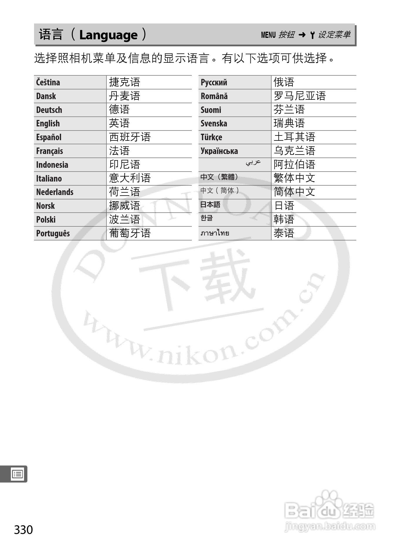 尼康D800E数码相机使用说明书:[36]