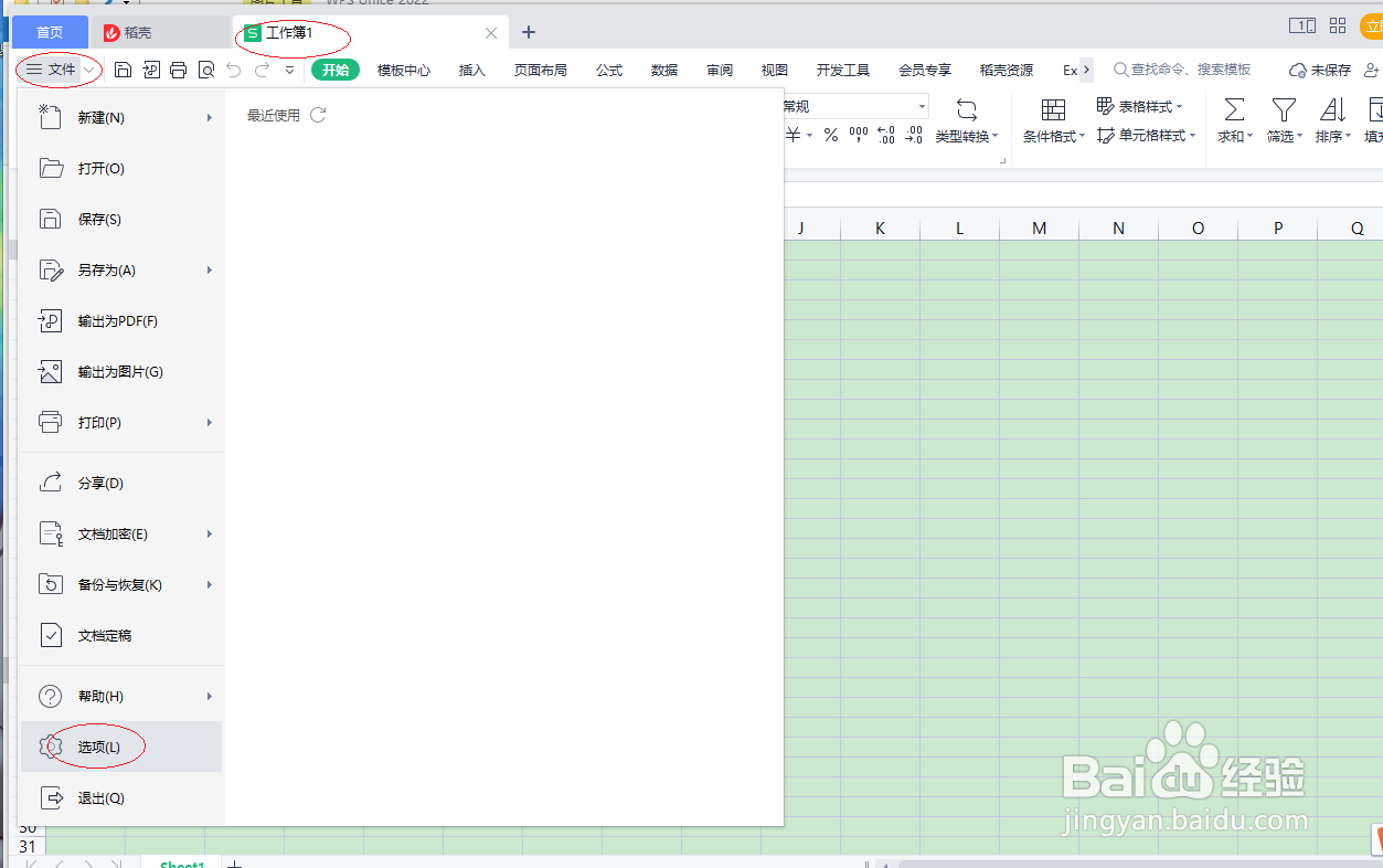 WPS office 2022电子表格如何隐藏水平滚动条
