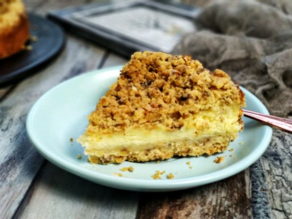 碧根果酥底酥粒芝士蛋糕