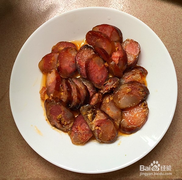 蒜苗炒腊肠的制作方法