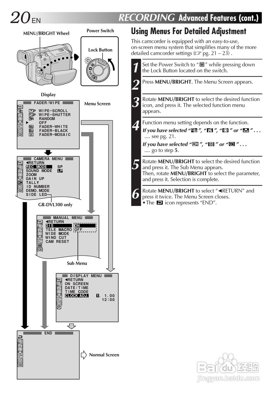 JVC GR-DVL300/107/100摄像机说明书:[2]