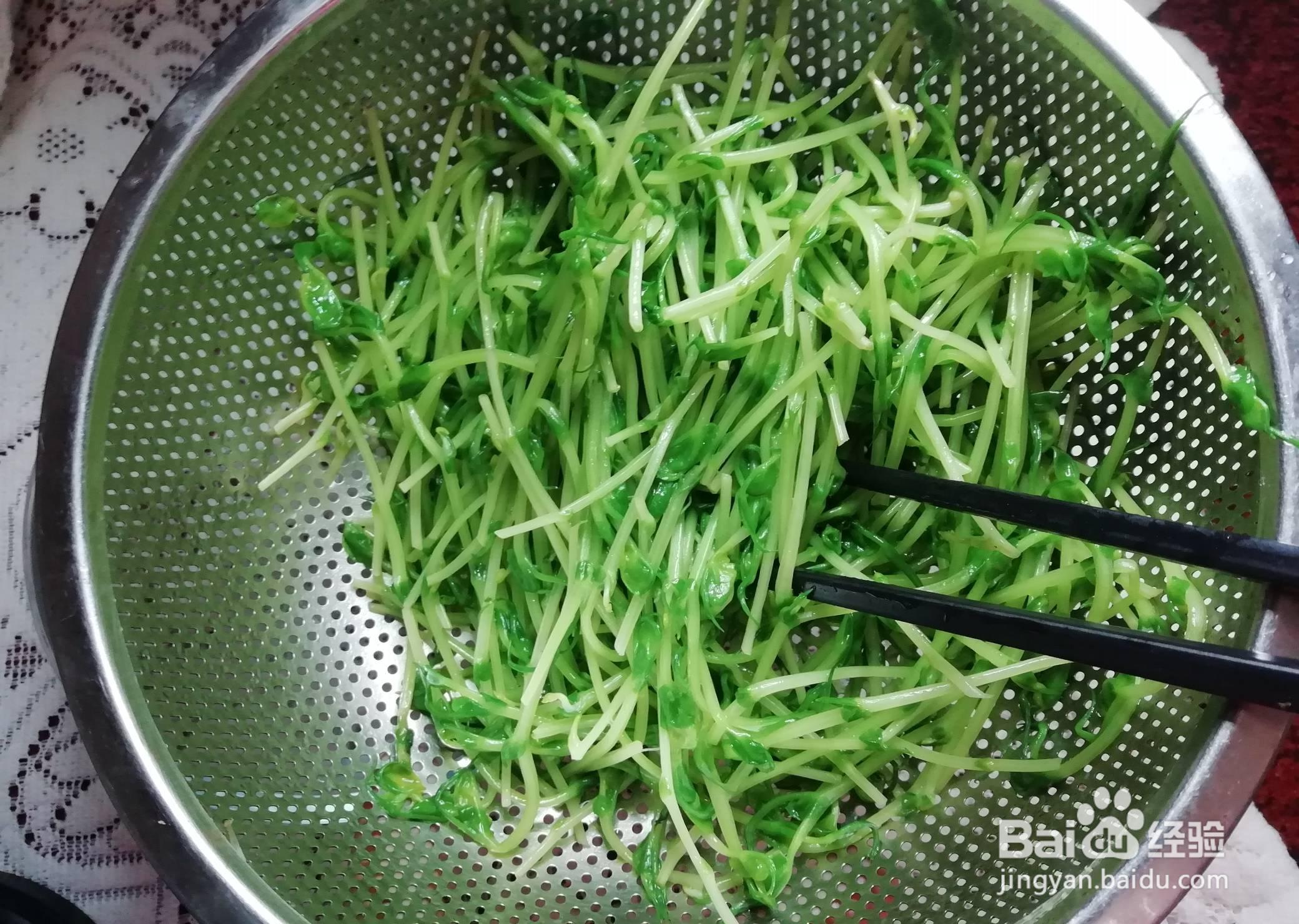 教你做大家都喜欢的蛋丝拌豌豆苗