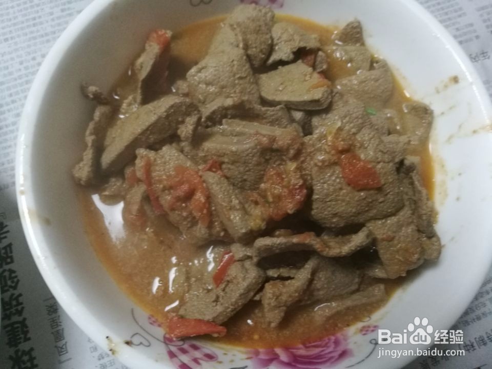 酸汁猪肝的做法
