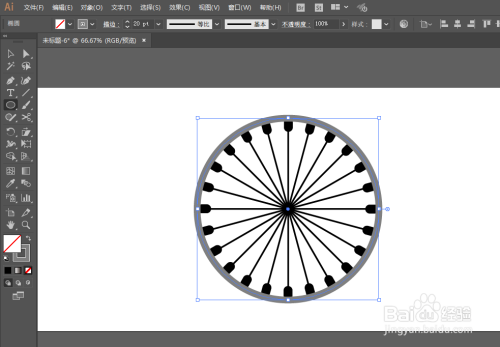 如何用ILLUSTRATOR绘制自行车轮胎