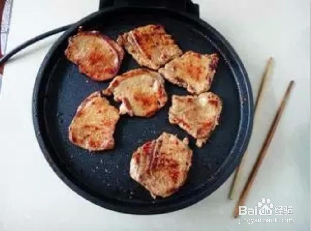 电饼铛香煎猪排评测试用
