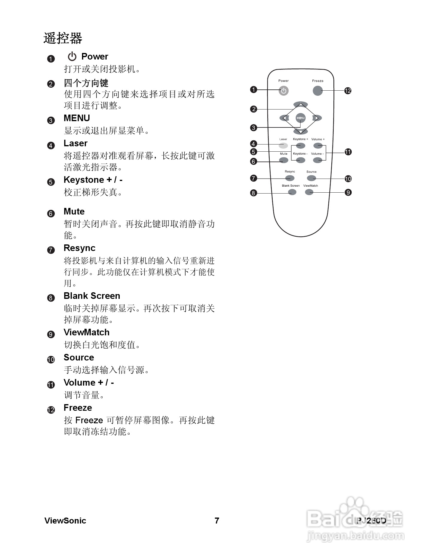 优派PJ260D投影机使用说明书:[2]
