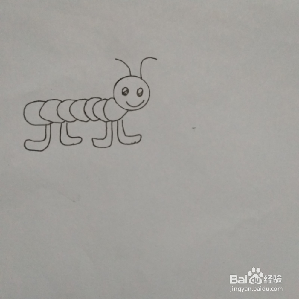 毛毛虫的简笔画在这里
