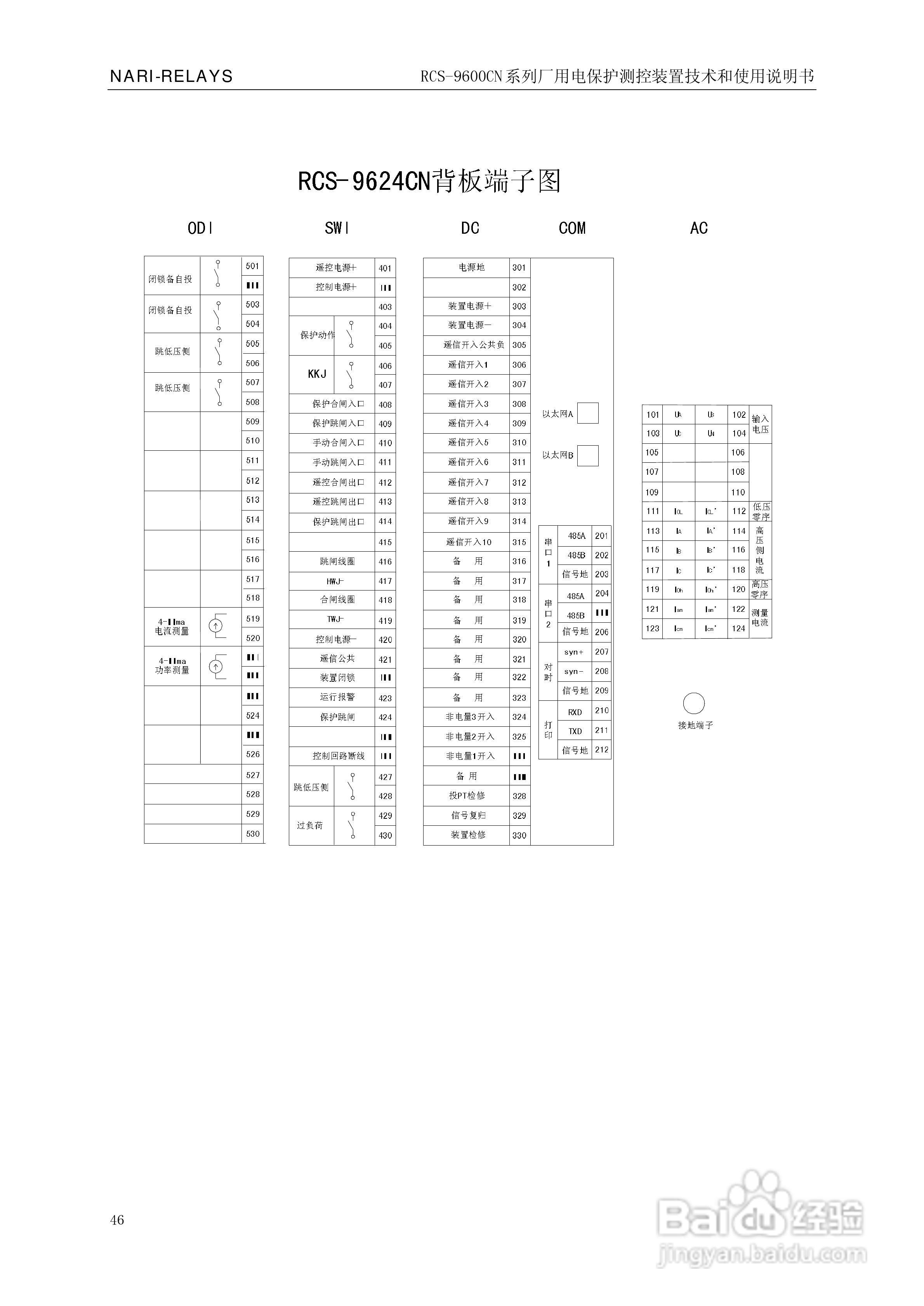 南瑞继保RCS-9629CN备用电源自投与测控装置使用说明书:[5]