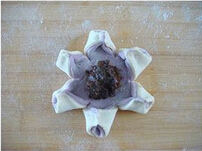 紫薯花朵枣泥包