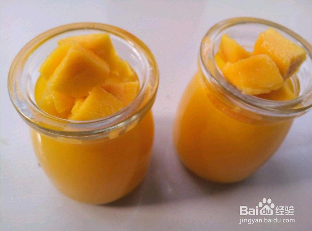 福利来啦！男左女右教你做小朋友爱吃的芒果布丁