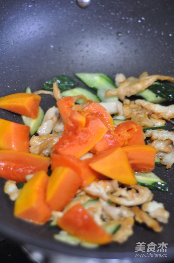 木瓜熘鸡片的做法