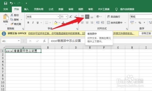 Excel单元格怎么设置垂直居中