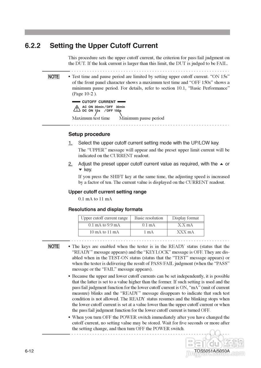 日本菊水TOS5051A/5050A耐压测试仪英文版说明书:[8]