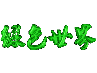 给文字添加绿色纹理和移动效果