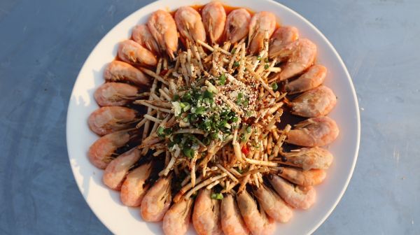 川味凉拌加拿大北极虾酸辣鲜美