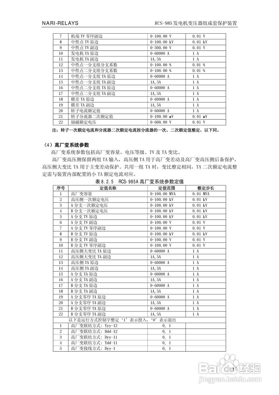 南瑞RCS-985G发电机变压器成套保护装置技术说明书:[12]