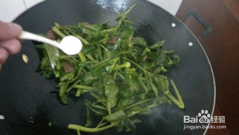 家常菜-芥蓝炒腊肠