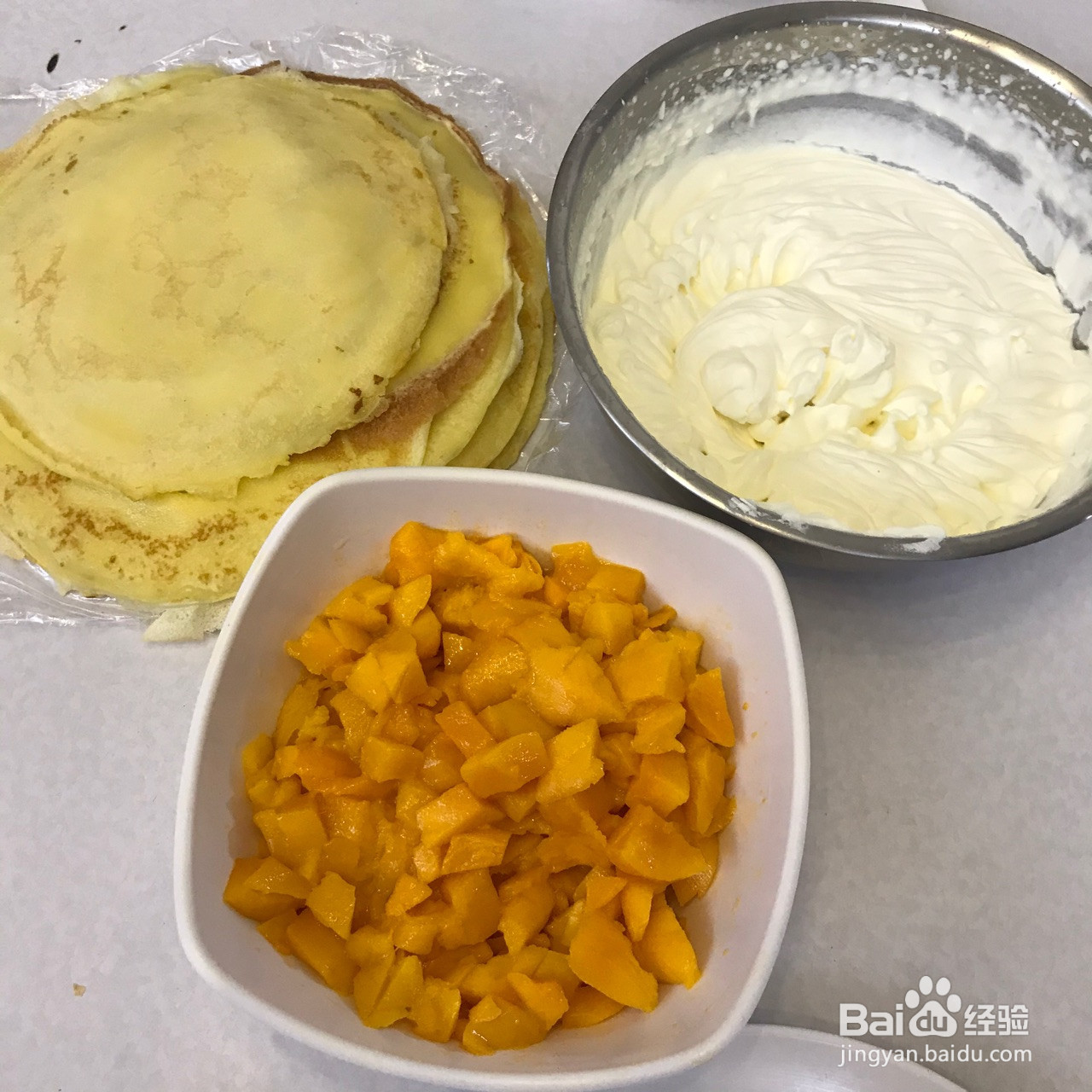 芒果千层蛋糕的做法