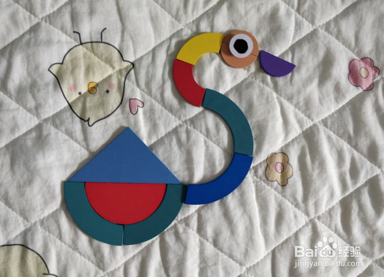 站着的火烈鸟用幼儿积木怎么拼？