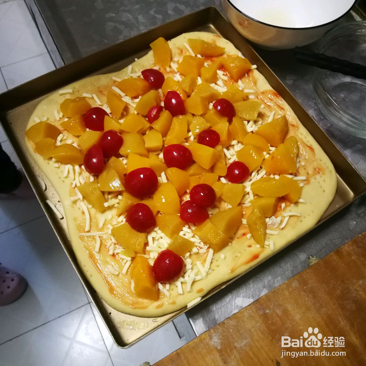 水果披萨的做法