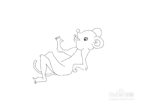 躺在玉米上的小老鼠如何画