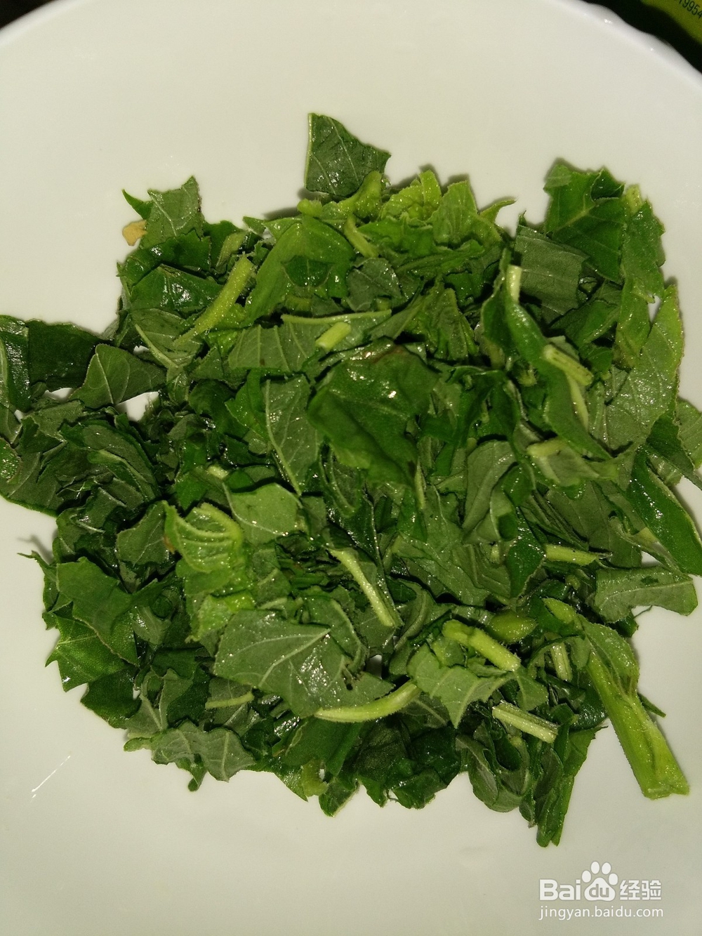 苋菜肉丝鸡蛋饼