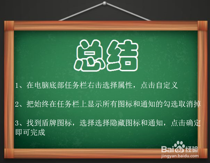 电脑桌面上图标的右下角小盾牌取消