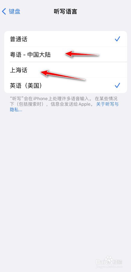 苹果13键盘怎么打开方言输入