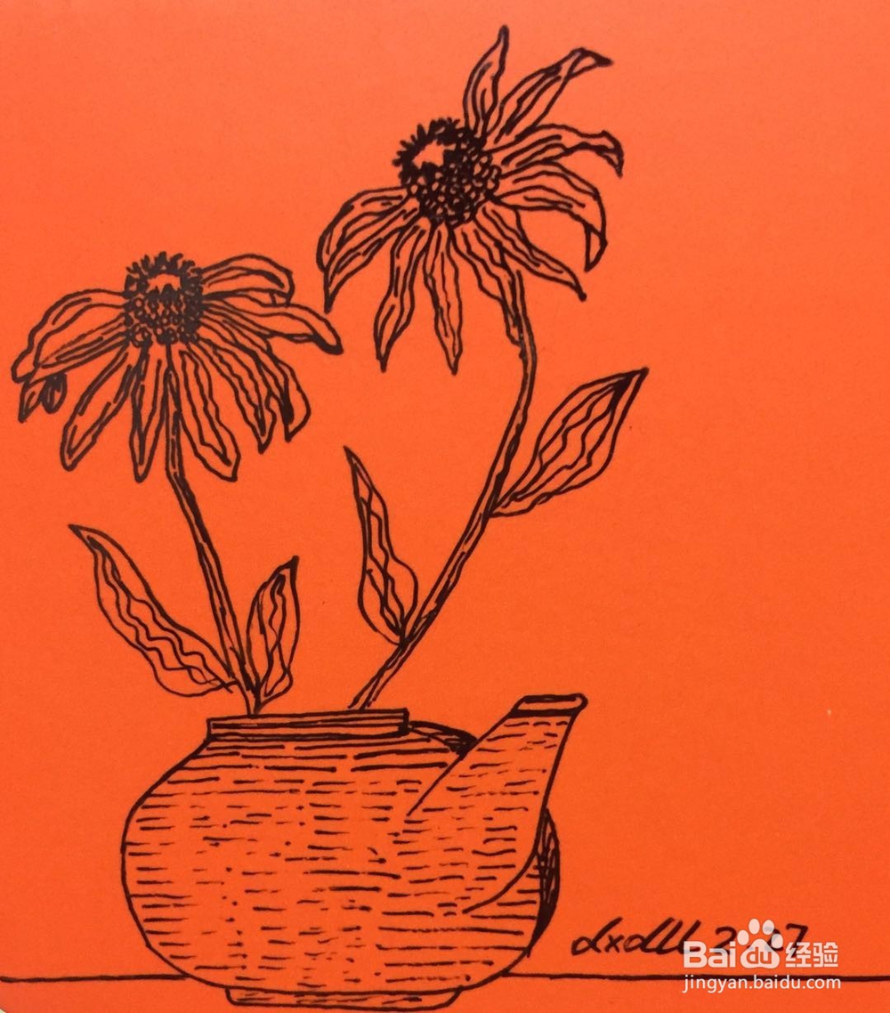插画教程之凋谢的花