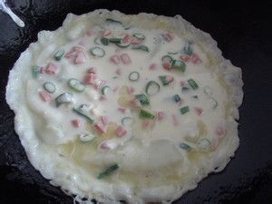 鸡蛋火腿早餐饼做法图解
