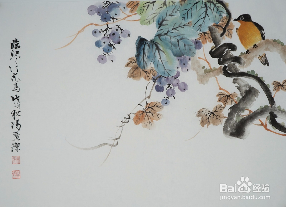 国画——画鸟是个精细活