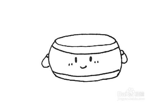 画大鼓的儿童卡通简笔画教程